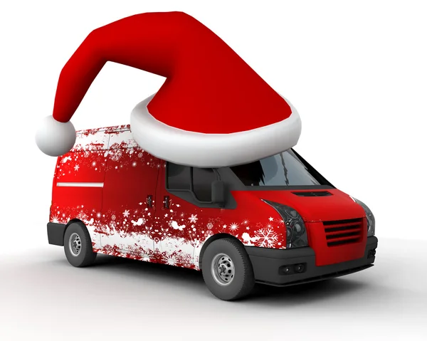 Boże Narodzenie dostawy van — Zdjęcie stockowe