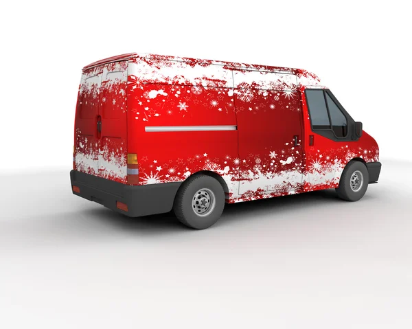 Christmas delivery van — Stock Photo, Image