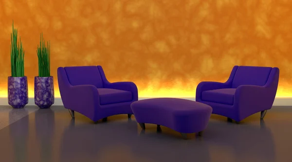 Zeitgenössisches Sofa in moderner Umgebung — Stockfoto
