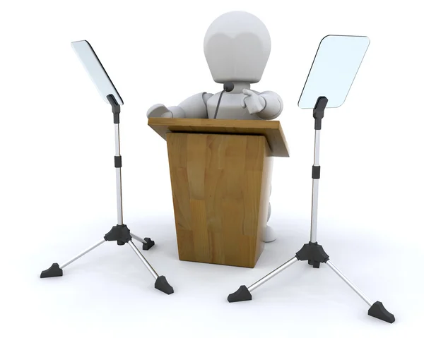 Lecturn and teleprompter — Stock Photo, Image