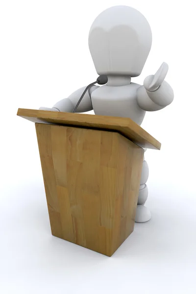 Orador público 3D — Fotografia de Stock