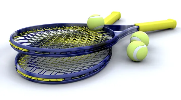 3D тенісні обладнання — стокове фото