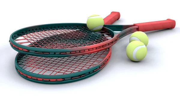 3D-Tennisausrüstung — Stockfoto