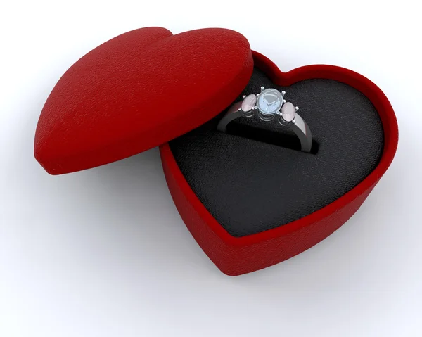 シルバーの婚約指輪 — ストック写真