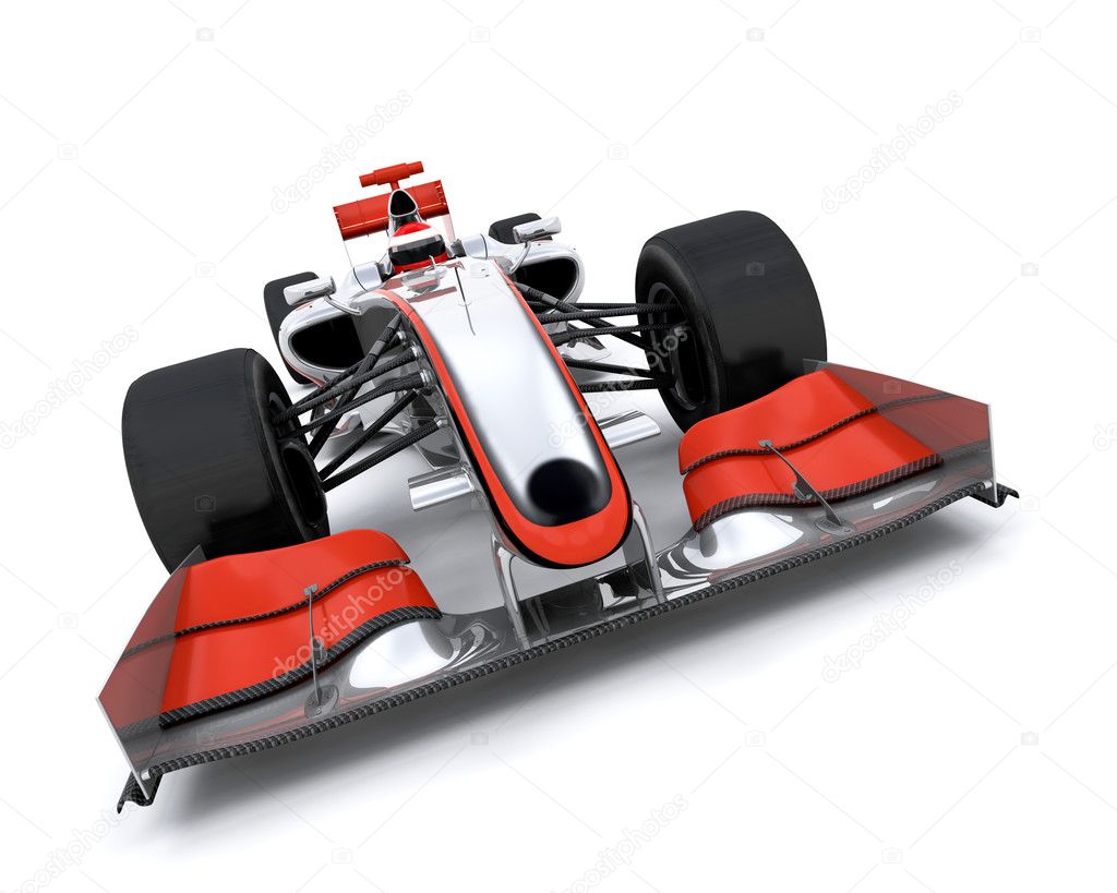 3d render of a formula one car