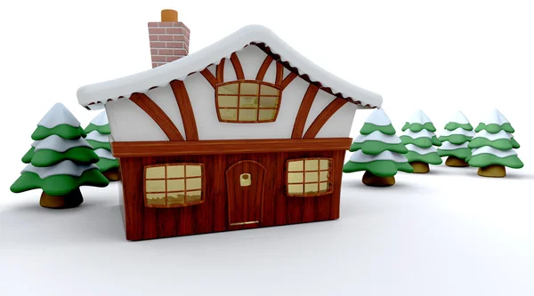 Winter cabin — Stock Photo, Image