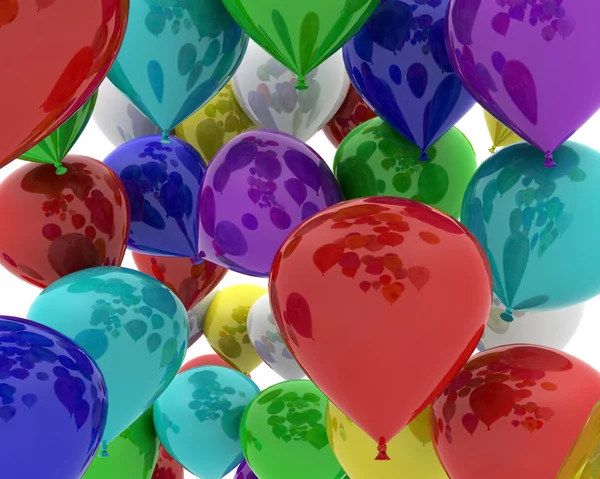 Multi färgade ballonger — Stockfoto