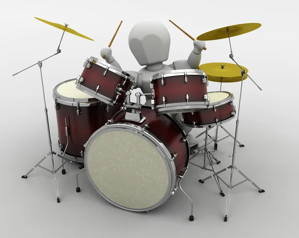 Man playing the drums — Stock Photo, Image