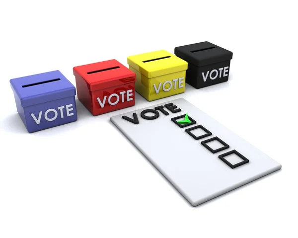 Коробка голосування дня виборів — стокове фото