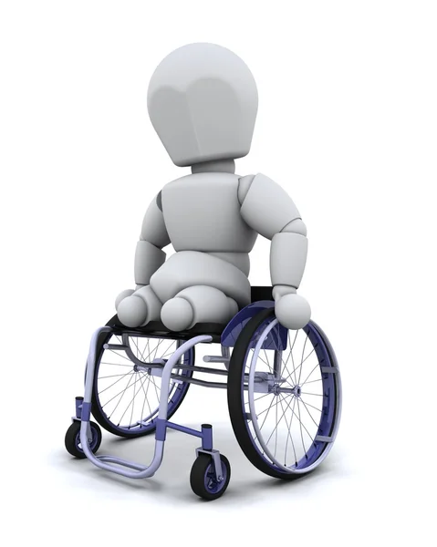 Amputee in wheelchair — Stock Photo, Image