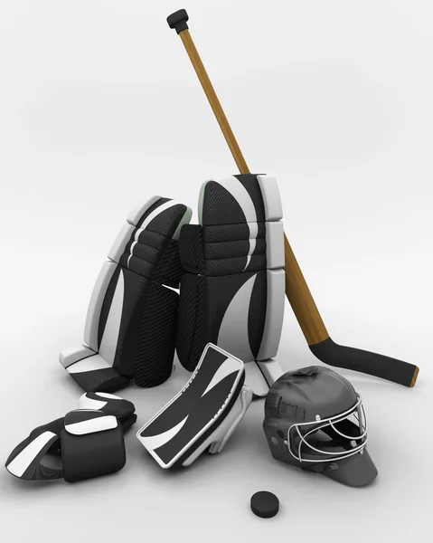 Ice hockey goalie equipment — Stock Photo, Image