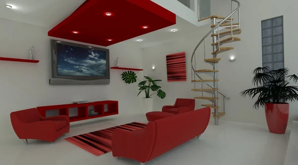 Contemporary interior living space — Stock Photo, Image