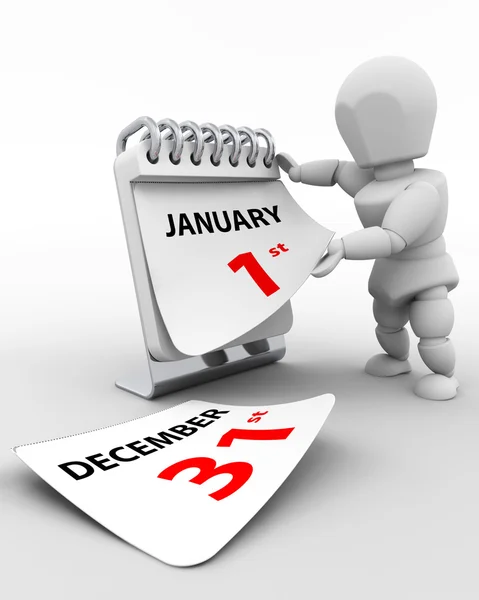 January 1st new years day — Stock Photo, Image