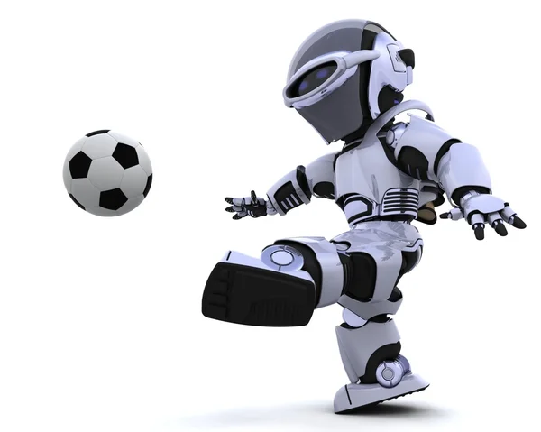 Robot giocare a calcio — Foto Stock