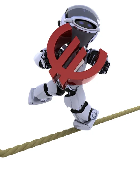 Roboter am Seil — Stockfoto