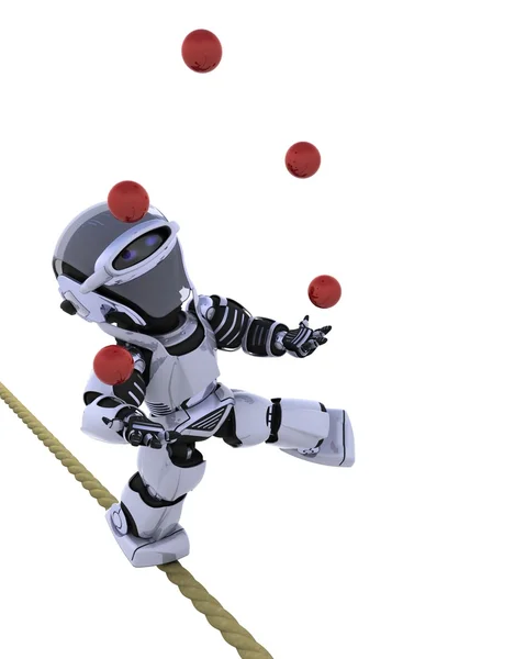 Robot juggling — Stock Photo, Image