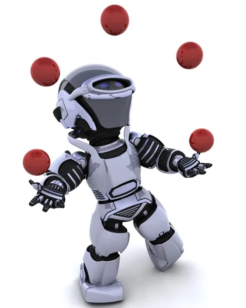 Roboter jonglieren — Stockfoto