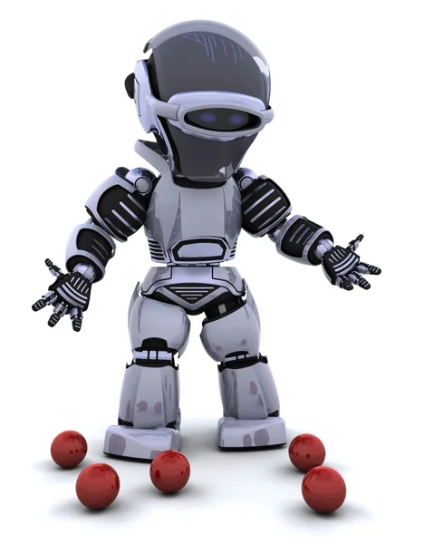 Робот-жонглер — стоковое фото