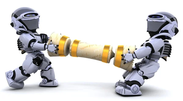 크리스마스 크래커를 로봇 — 스톡 사진
