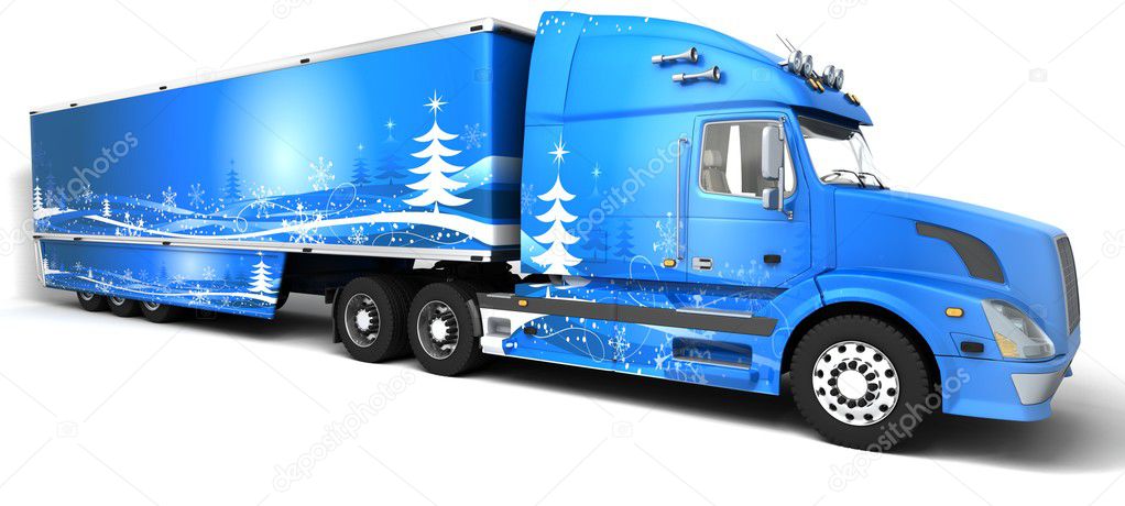 Semi Truck Christmas Cards
