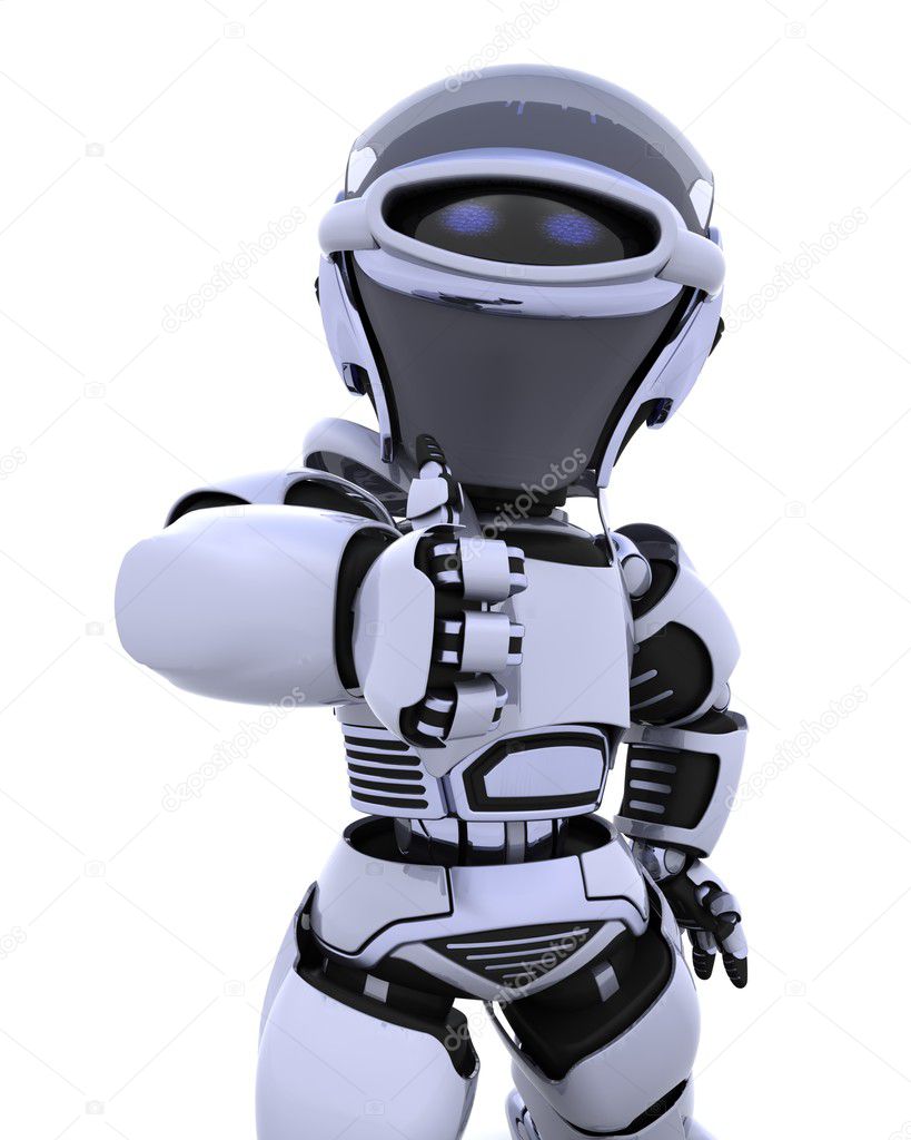 Cute robot cyborg