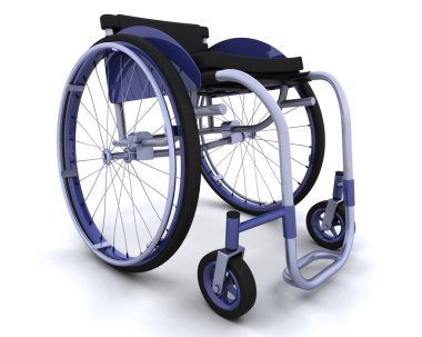 tekerlekli sandalye üzerinde beyaz izole