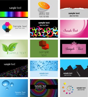 Business card designs clipart