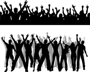 Crowd scenes clipart