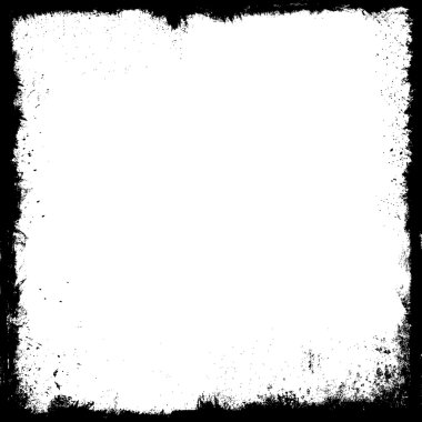 Grunge border in black and white clipart