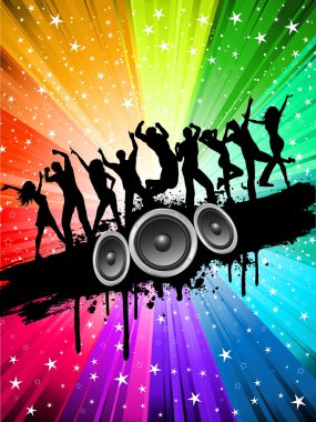 Grunge party background clipart