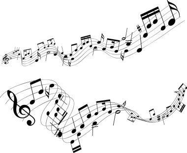 Abstract music notes clipart