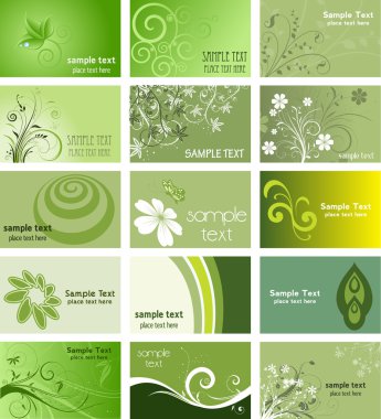 Nature themed business cards clipart