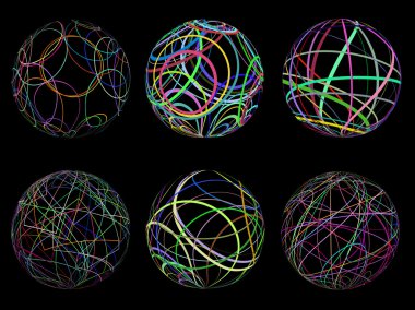 Scribble spheres clipart