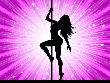 Sexy pole dancer clipart