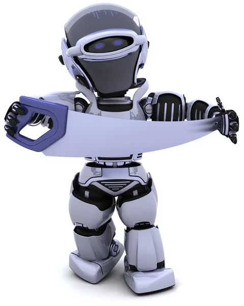 Robô com serra — Fotografia de Stock