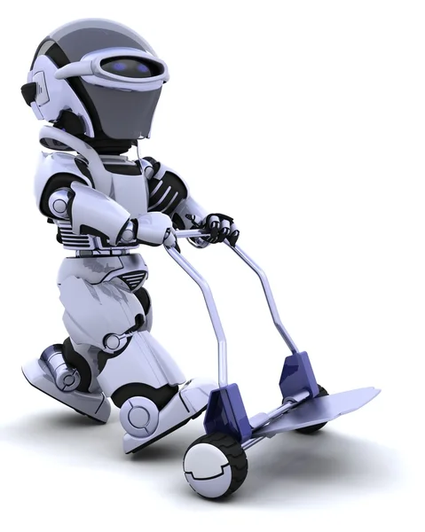 Aranyos robot cyborg — Stock Fotó