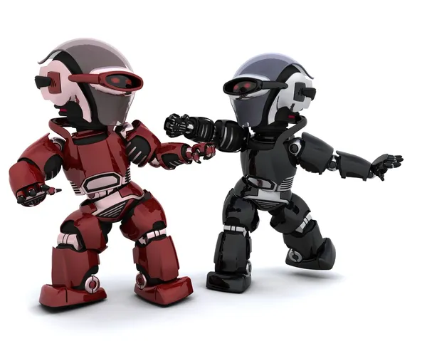 Roboter im Konflikt — Stockfoto