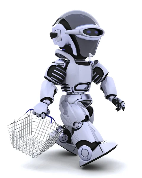 Robot shopping — Stock Photo, Image