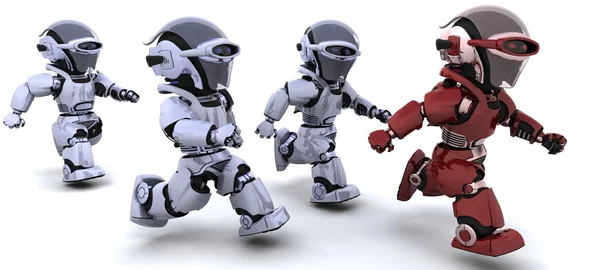 Robots running — Stock Photo, Image