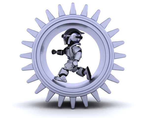 stock image Robot with gear mechanism