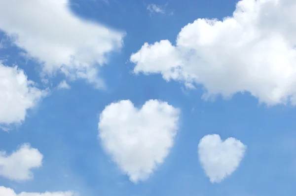 Cloud hearts in the sky — Stock Photo, Image