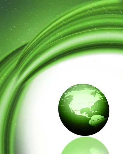 Зеленый фон глобуса — стоковое фото