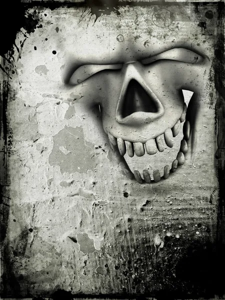 Tło grunge czaszki — Zdjęcie stockowe
