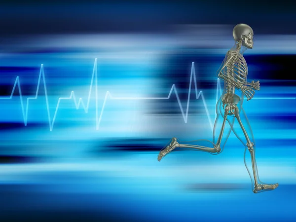 Running skeleton — Stock Photo, Image