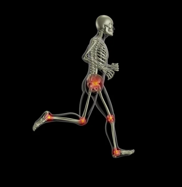Esqueleto corriendo — Foto de Stock