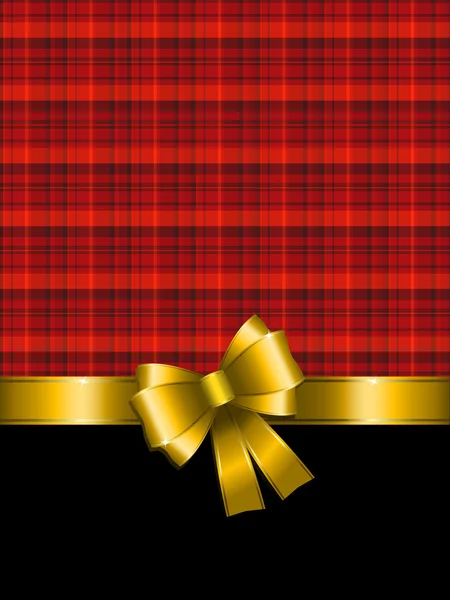 ゴールド リボンとクリスマスの背景 — ストック写真
