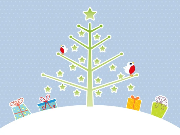 Niedliche Weihnachtsbaum Hintergrund — Stockfoto
