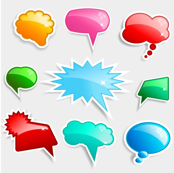 Glossy speech bubbles — Stock Photo, Image