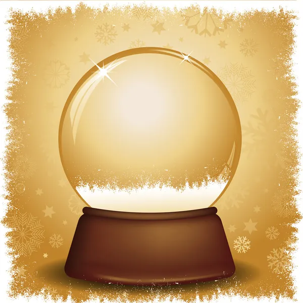 stock image Gold snow globe