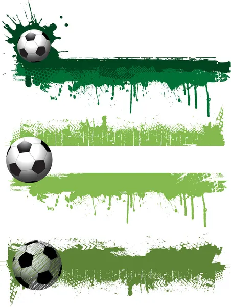 Grunge fotboll banners — Stockfoto